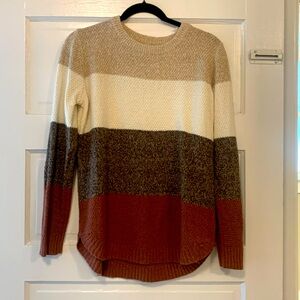 Pink Clover color block sweater